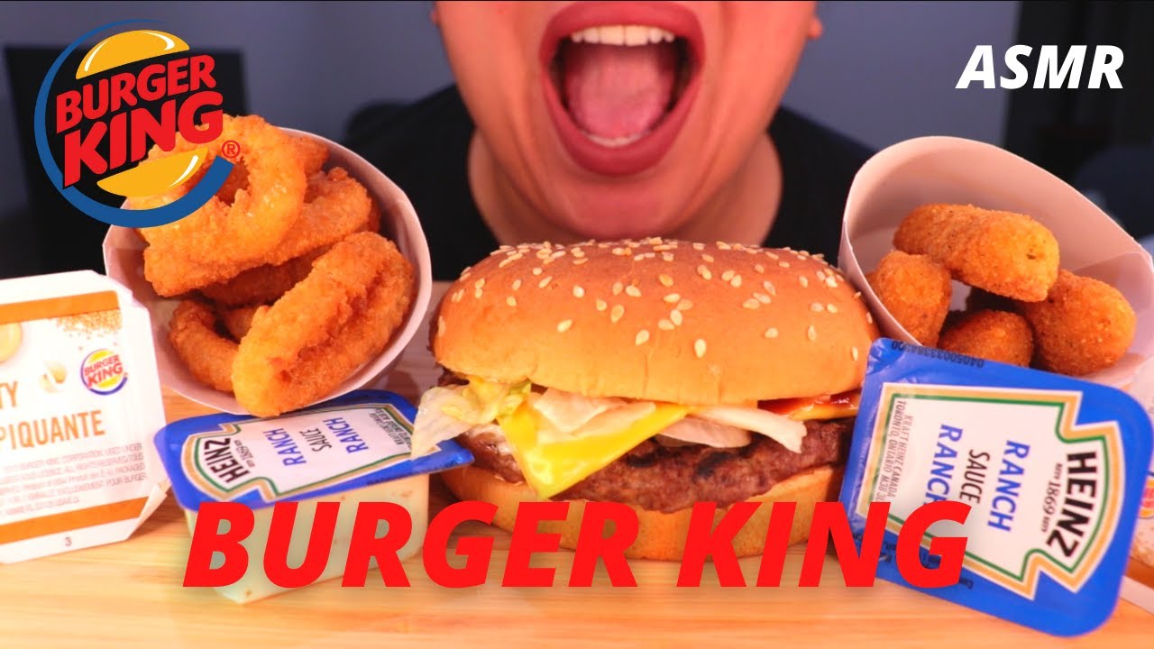 ASMR BURGER KING MUKBANG (WHOPPER+ONION RINGS+MOZZARELLA STICKS) *CRUNCHY* EATING SOUNDS