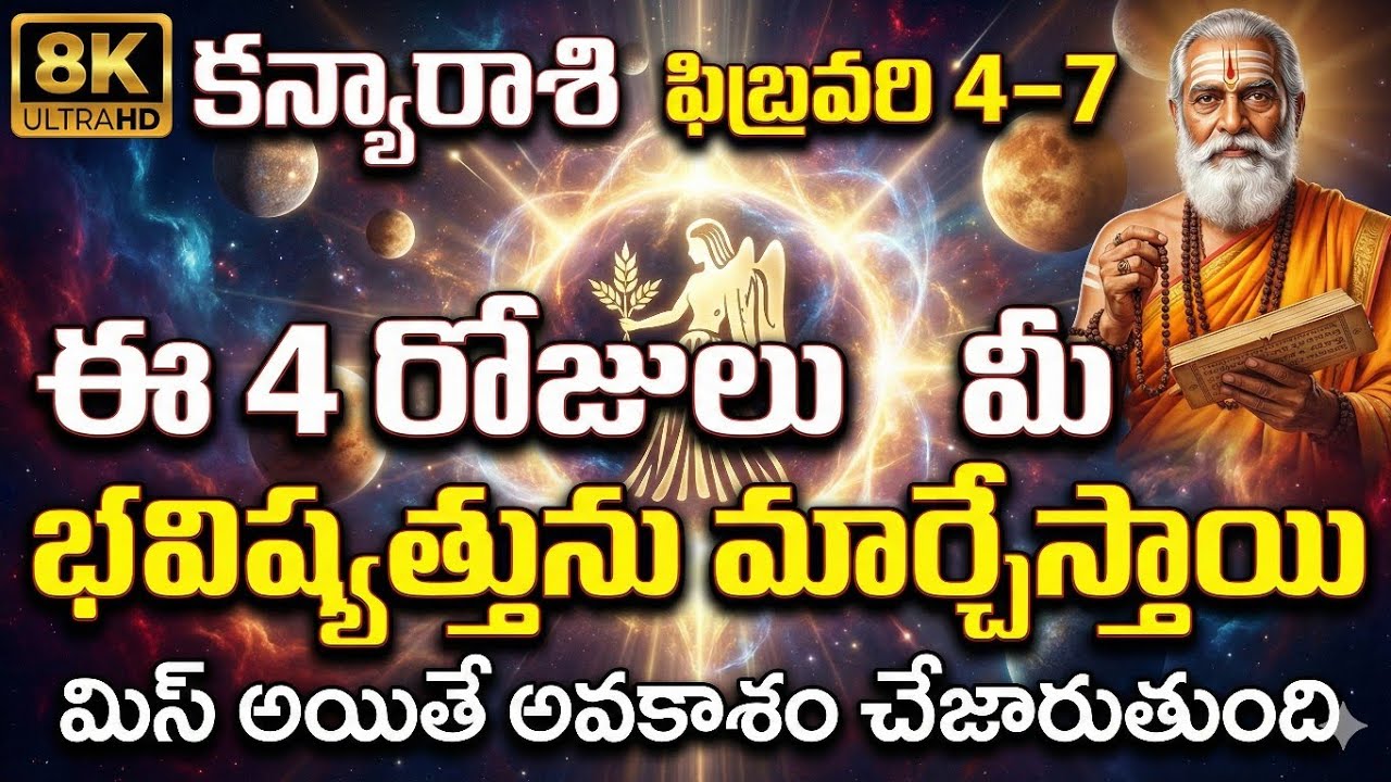 కన్యా రాశి ఫిబ్రవరి 4–7 | ఈ 4 రోజులు మీ భవిష్యత్తును మార్చే మలుపు | Virgo Rasi February Predictions