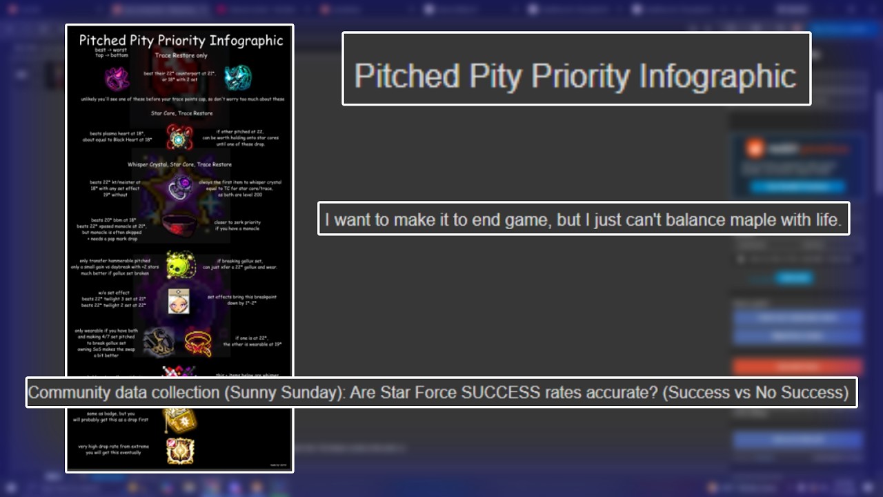 [MMM] Pitched Pity Priority, SF Data Collection, Maple Life Balance | MapleStory
