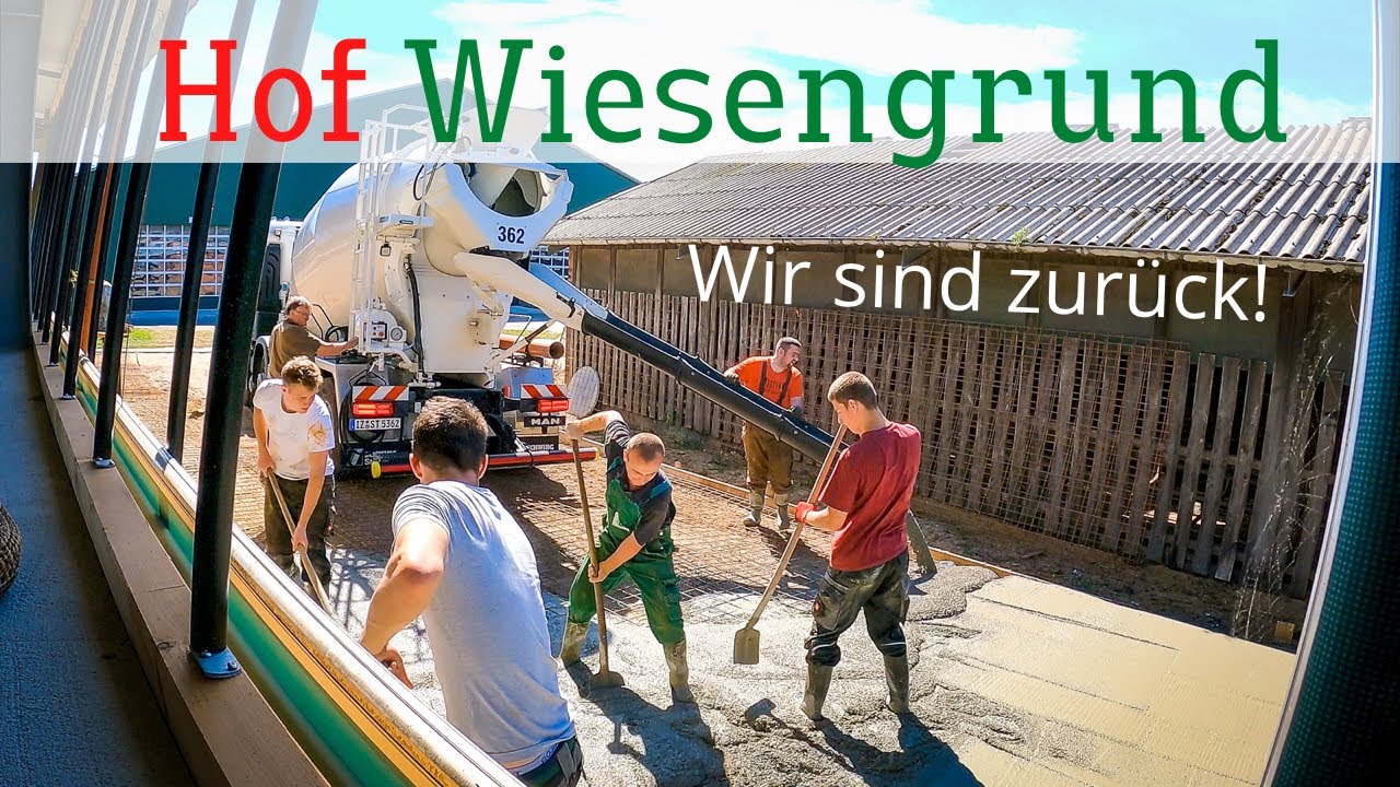WIR SIND ZURÜCK! Neuer Kälberstall & Futtertisch betonieren! #teamhofwiesengrund