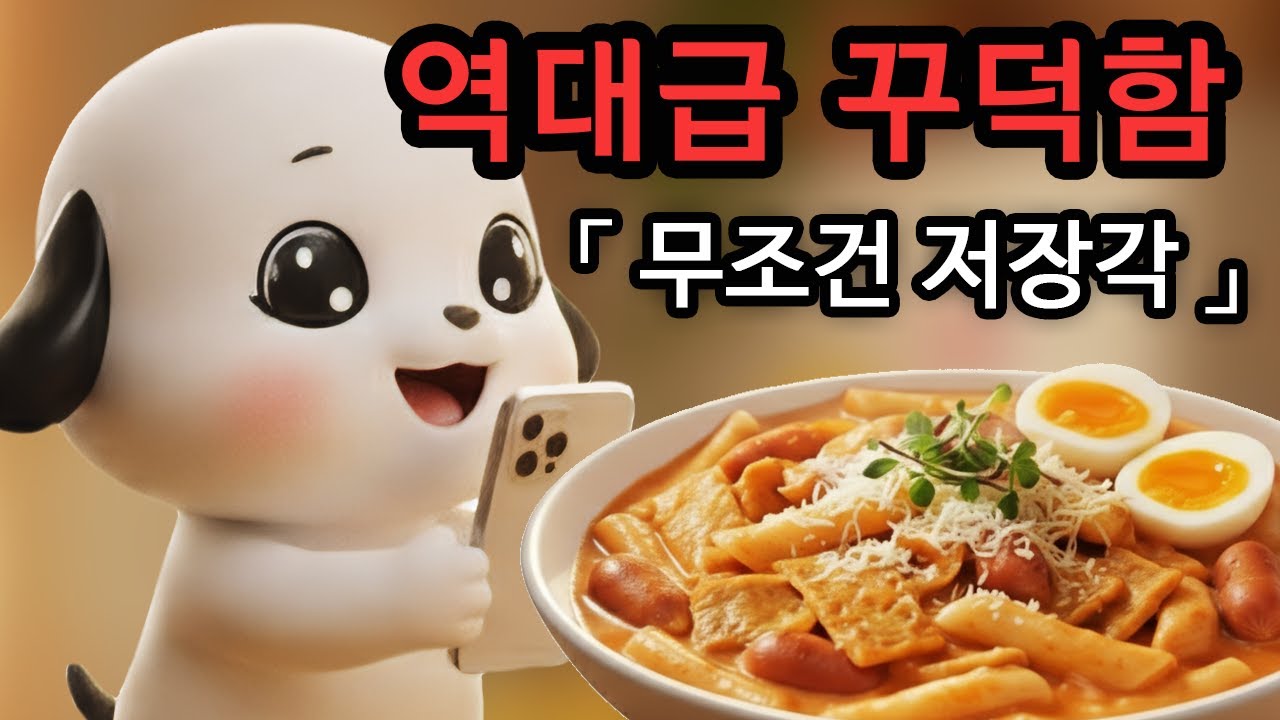 🍽️배고플 때 들으면 위험한 로제 떡볶이💥 🍝🎵