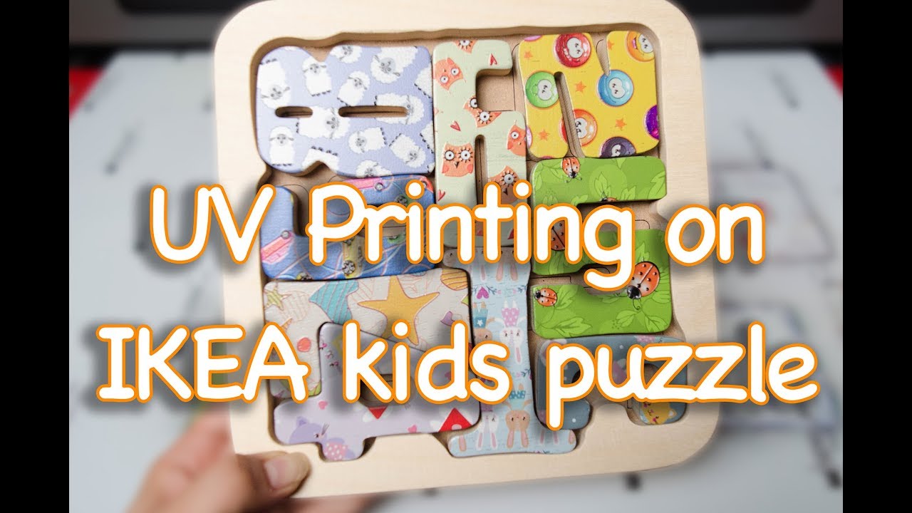 UV Printing on IKEA Kids Wood Puzzle