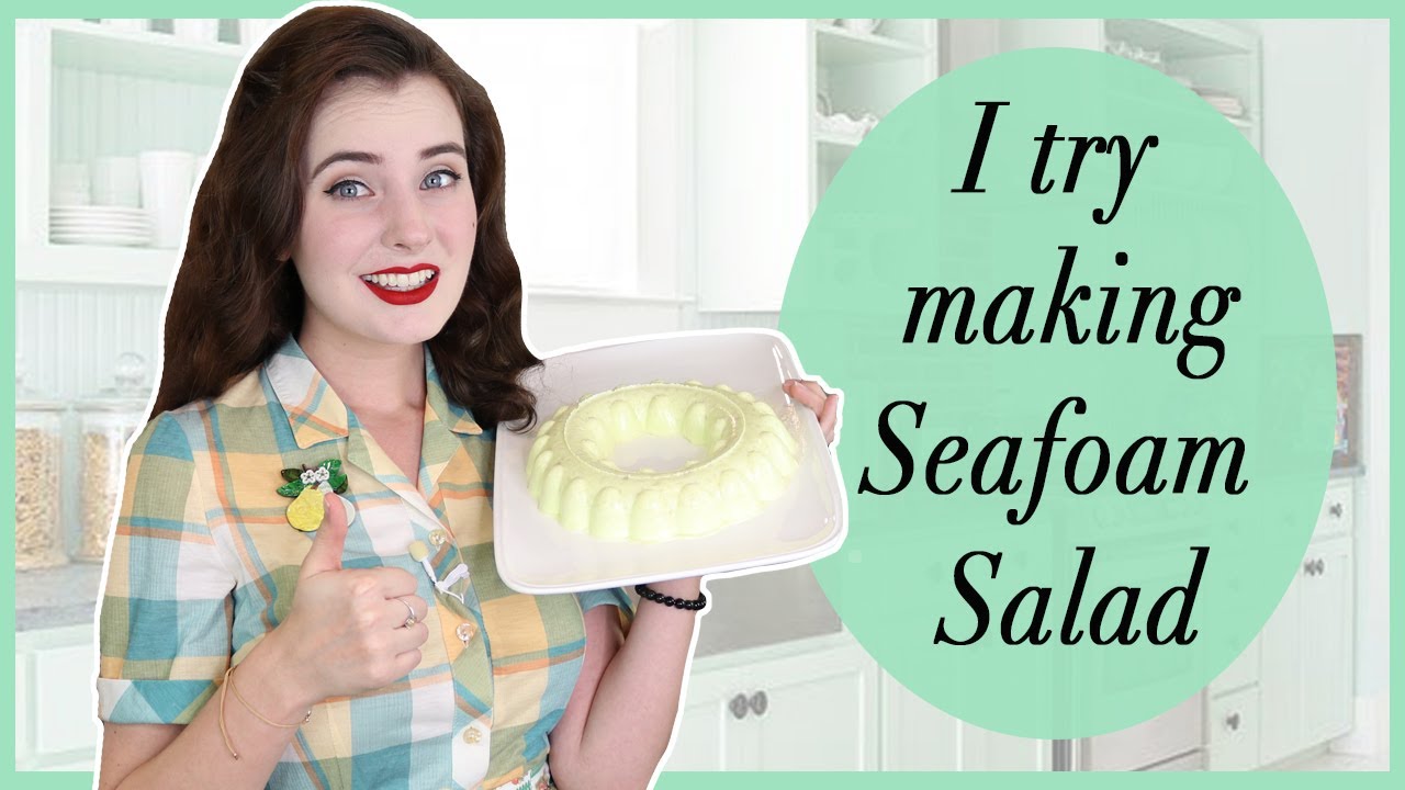 I try making Vintage Seafoam Salad...it was a disaster - Vintage Cooking Adventures with Miss MonMon