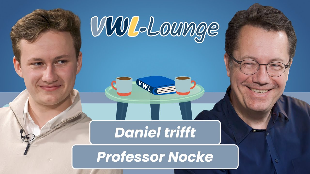 Fusionen, Mikro und Makro, Mannheimer Flair: Student Daniel trifft Prof. Nocke in der VWL-Lounge