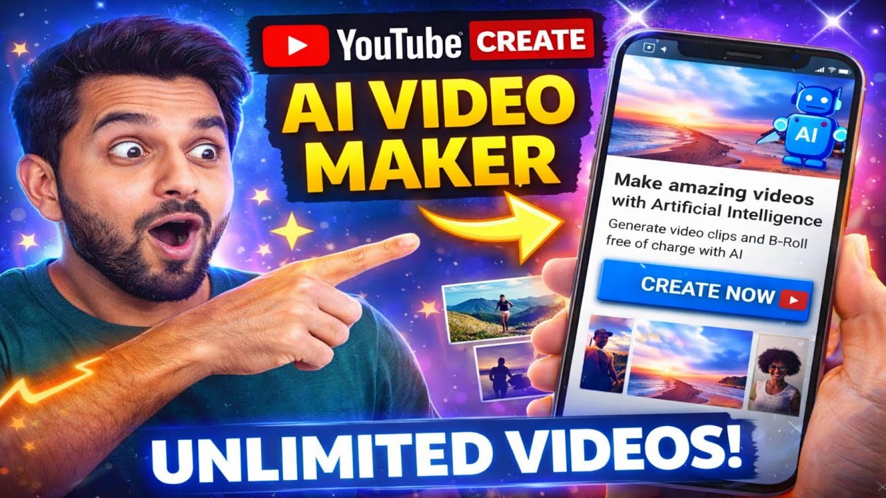 YouTube Create App AI Feature Explained | Create Unlimited Videos Free @SLOTTamil 