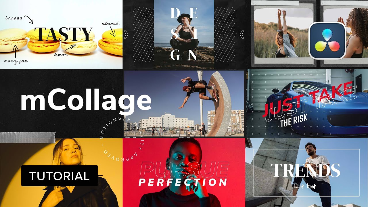 mCollage DVR Tutorial — Designing and editing compelling scenes in DaVinci Resolve — MotionVFX