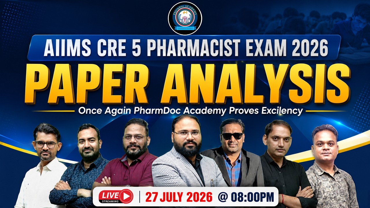 AIIMS CRE 5 Pharmacist Exam 2026 Paper Analysis | Complete Exam Review | PharmDoc Academy