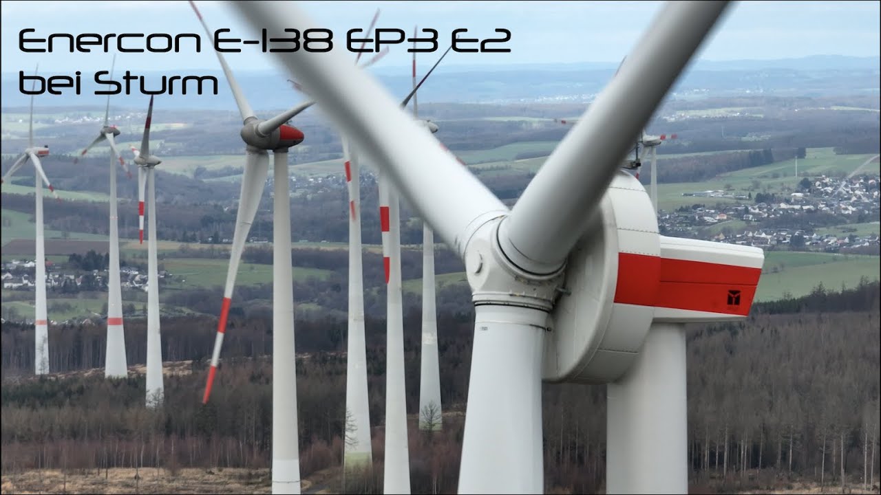 Windpark Hartenfelser Kopf (E-138 EP3 E2 bei Sturm)