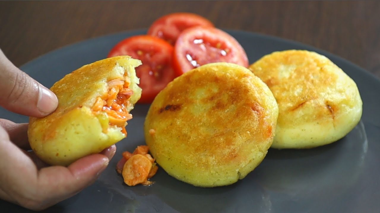 [Subtitle] Potato Pizza Hotteok | (No oven) Pizza hidden in Potato Pancake | potato pizza
