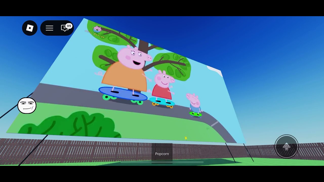 Cringe peppa pig Goes skateboarding in Roblox