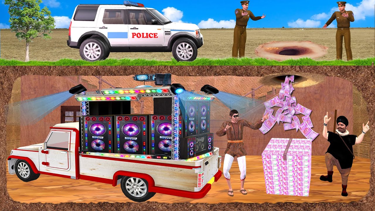 Underground DJ Thief Funny Comedy Video Hindi Kahaniya Hindi Moral Stories Underground Thief Police