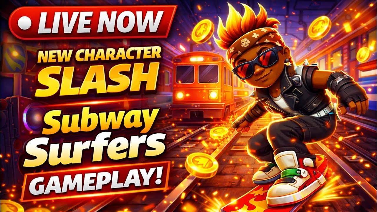 🔥 Subway Surfers LIVE – New Character Slash Gameplay!