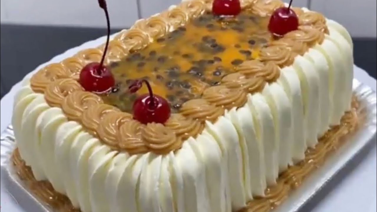 UMA COMBINAÇÃO DOS DEUSES | BOLO MARACUJÁ COM DOCE DE LEITE