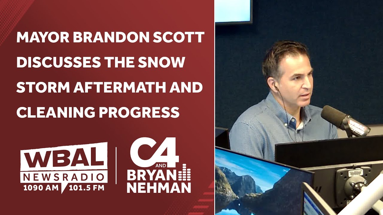 Baltimore Mayor Brandon Scott discusses the snow storm aftermath and cleaning progress