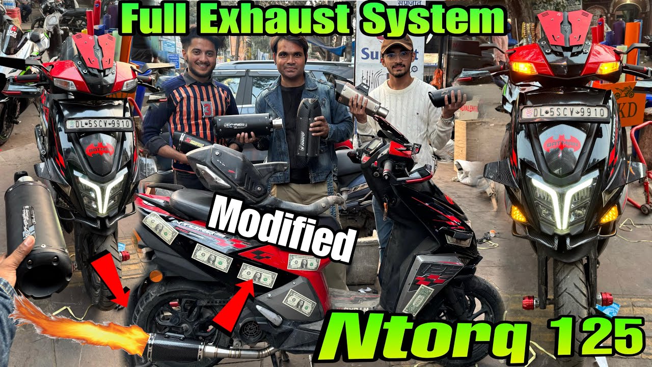 Ntorq 125 Full Exhaust System 🔥| Ntorq Modified | Ntorq All New Update ✅