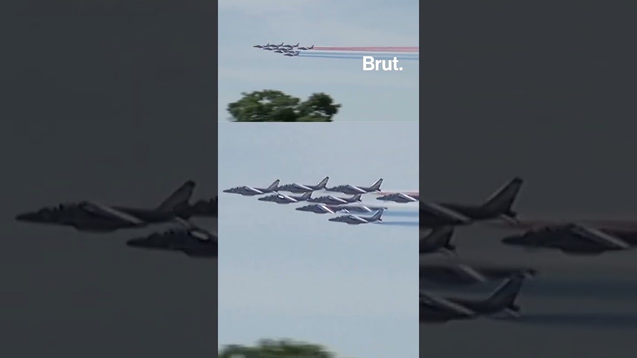 French fighter jets fly over Washington to mark USA's 250th anniversary.