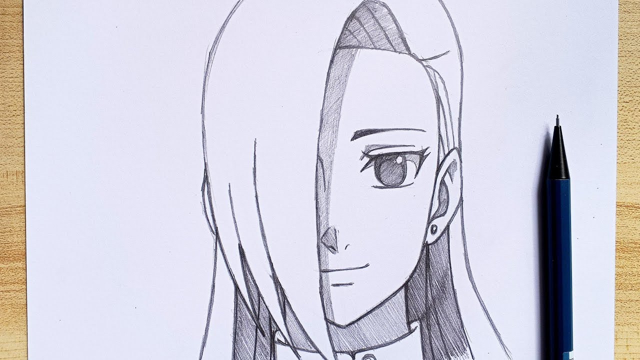 How to draw Ino Yamanaka easy step by step