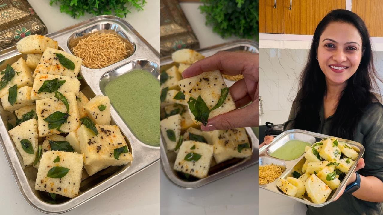 सिर्फ 1 चम्मच तेल में बचे हुए चावल & मूंग दाल से High Protein नाश्ता  | Moong Dal suji Dhokla Recipe