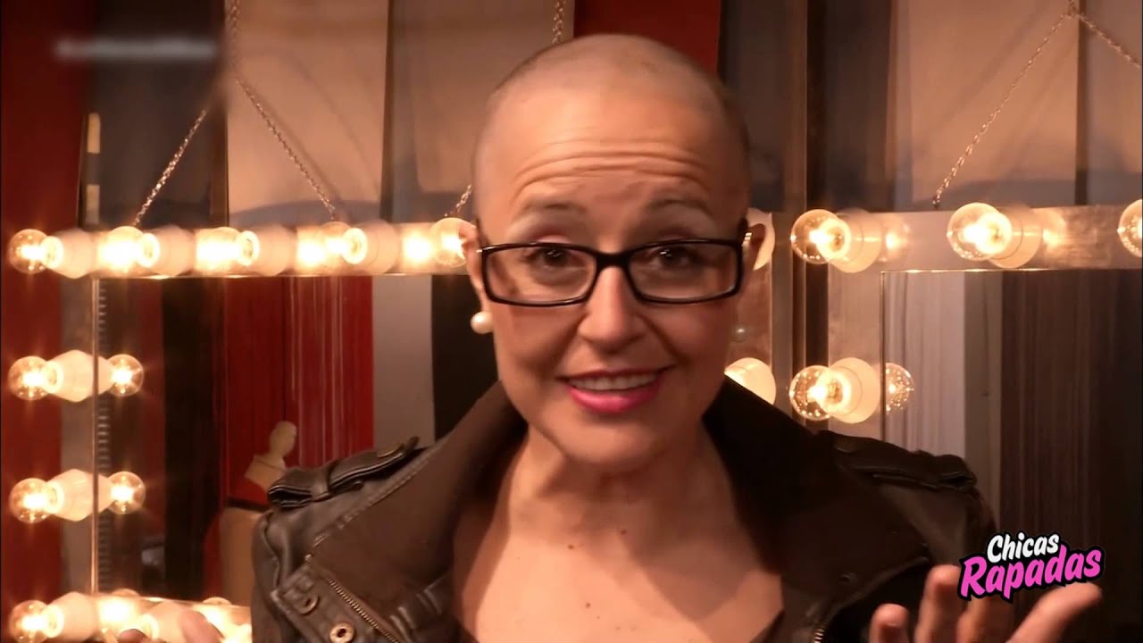 Spanish girl shaved head on tv show, after