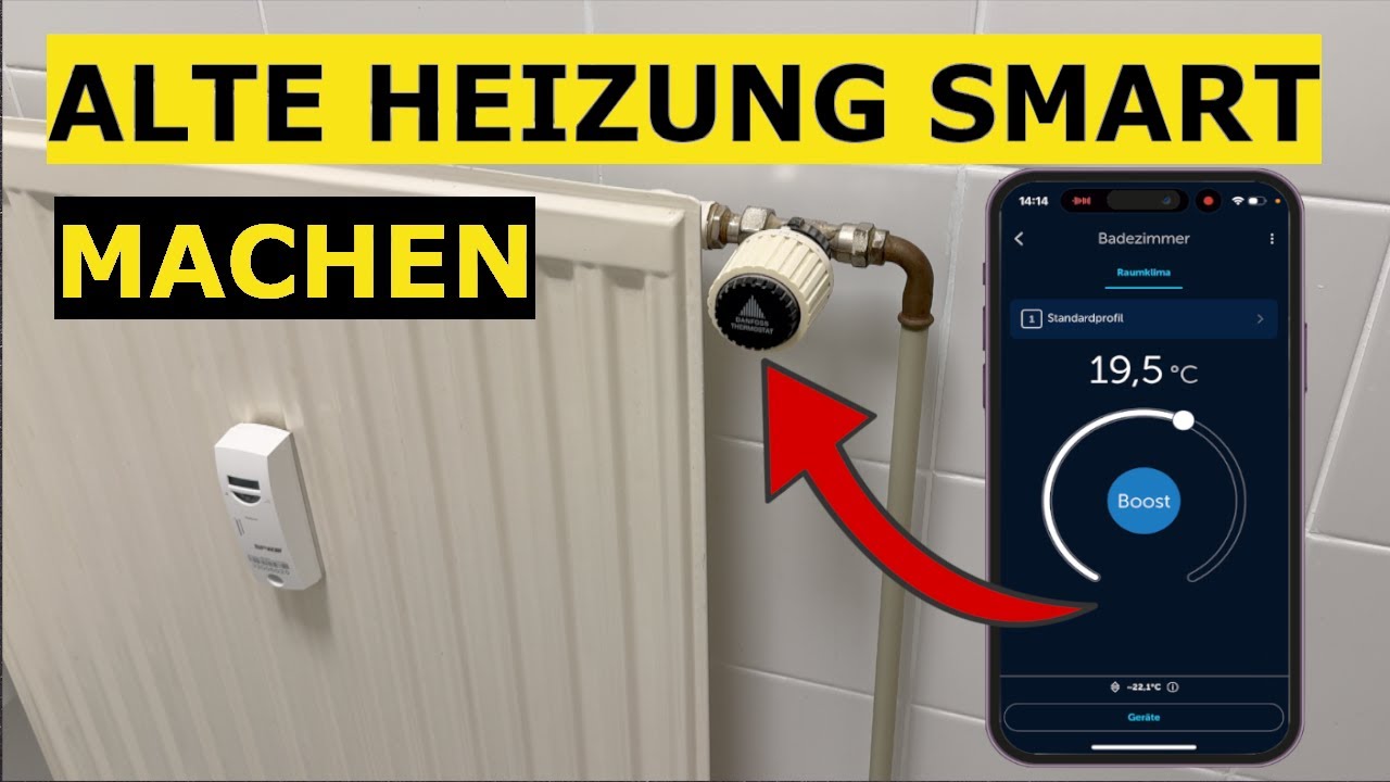 Alte Heizung smart machen. Homematic IP  Heizkörper Thermostate Pure nachrüsten. DANFOSS Adapter