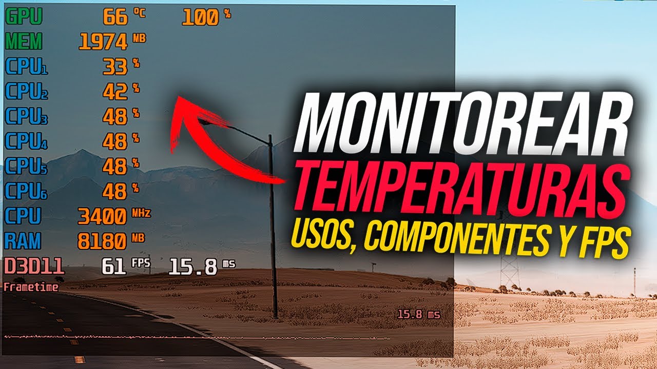 Como VER LOS FPS, GPU, USO DE CPU, RAM y TEMPERATURAS en Juegos | MSI Afterburner
