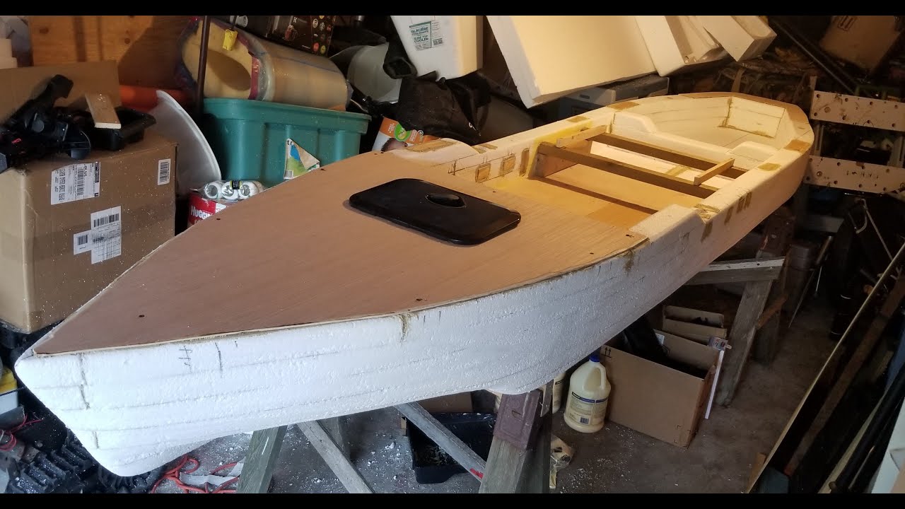 Homemade DIY 12ft Styrofoam fishing Kayak ep6