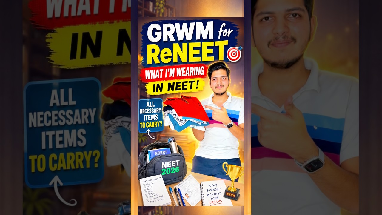 GRWM for Reneet&hearts;️ | Neet 2026 | Dress Code #neet2026 #neet #motivation #shorts #trending #study