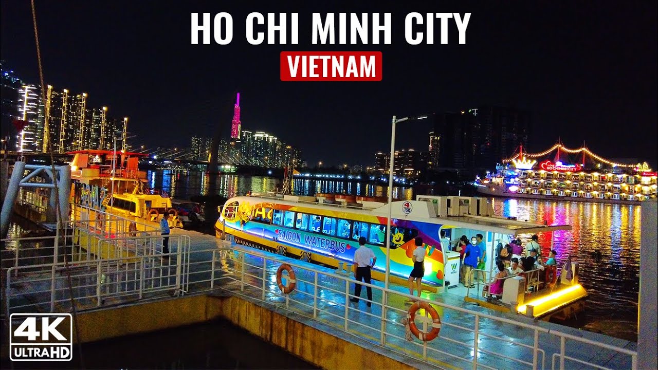 Ho Chi Minh City Is Truly Stunning At Night | Walking Along Saigon River | Walking Tour [4K]