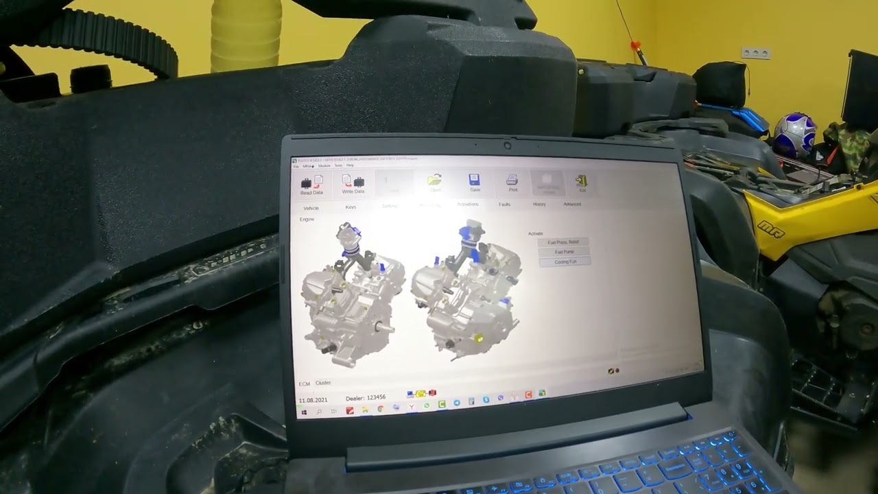 Диагностика BRP с помощью сканера MPI-3 и программы BUDS