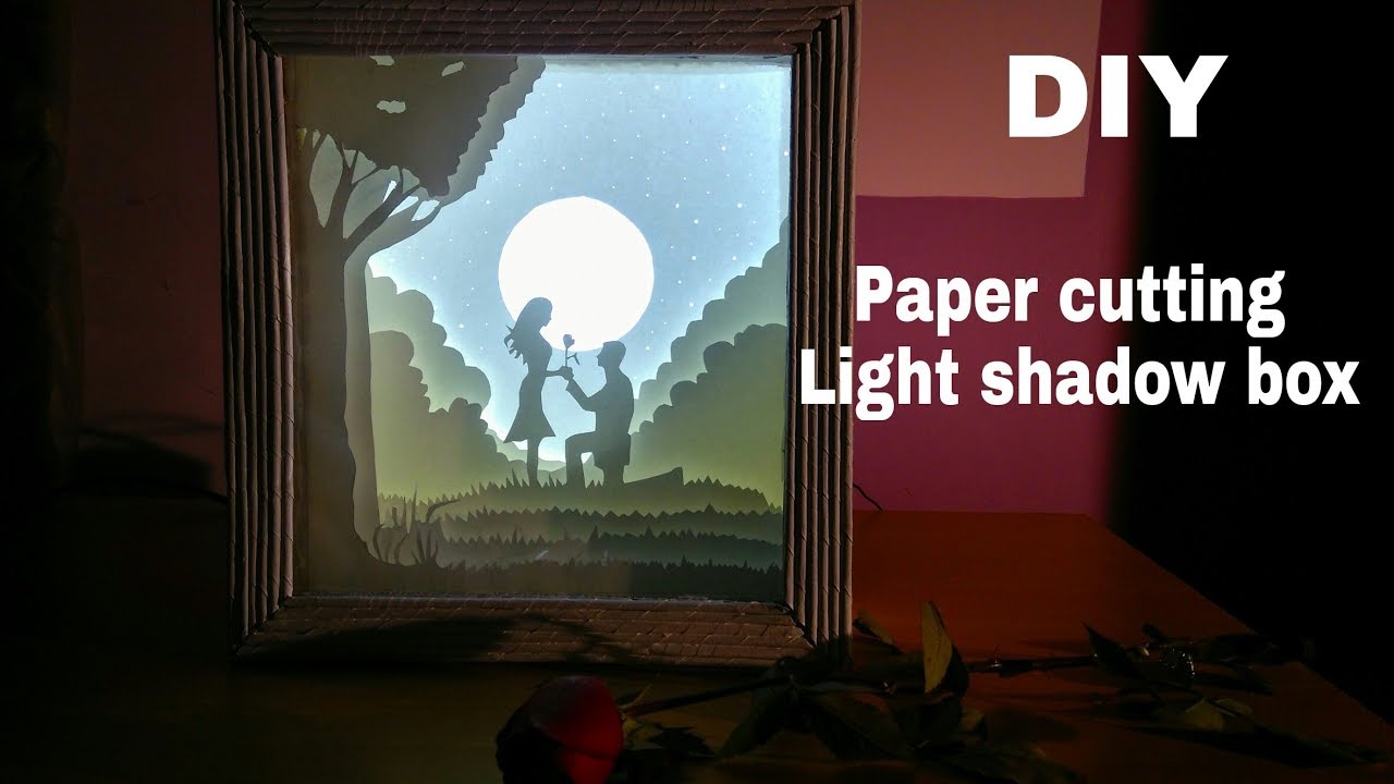 How to make paper cutting light shadow box