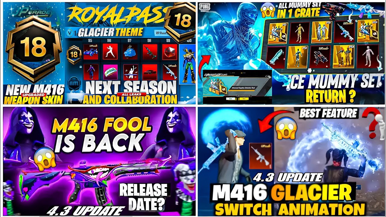 ✅A18 Royal Pass Is Here🔥| All Mummy Sets Is Return🥶| M416 Fool Is Back🤯| Bgmi New M416 Skin | PUBGM