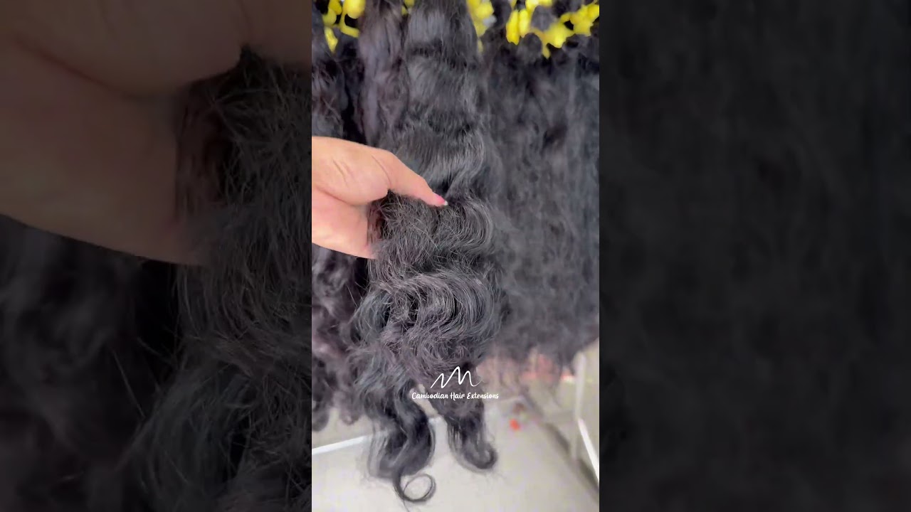 Each raw Cambodian bundle is unique&mdash;natural texture #cambodianhairextensions #hairaccessory