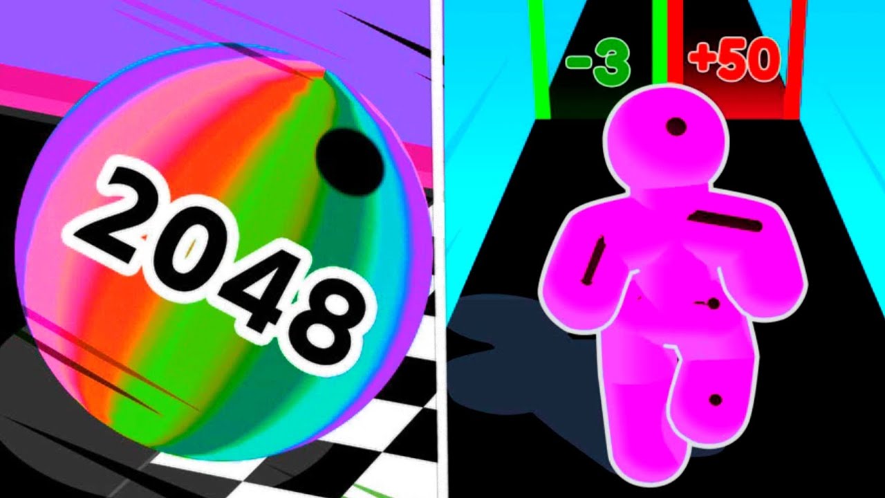 Jelly Run 2048 🆚 Tall Man Run gameplay Ball Colour Run walkthrough , iOS Android New Update