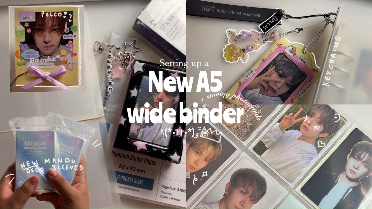 (✿◠‿◠) Setting up my A5 wide binder✧ Enhypen Heeseung + ASMR-ish