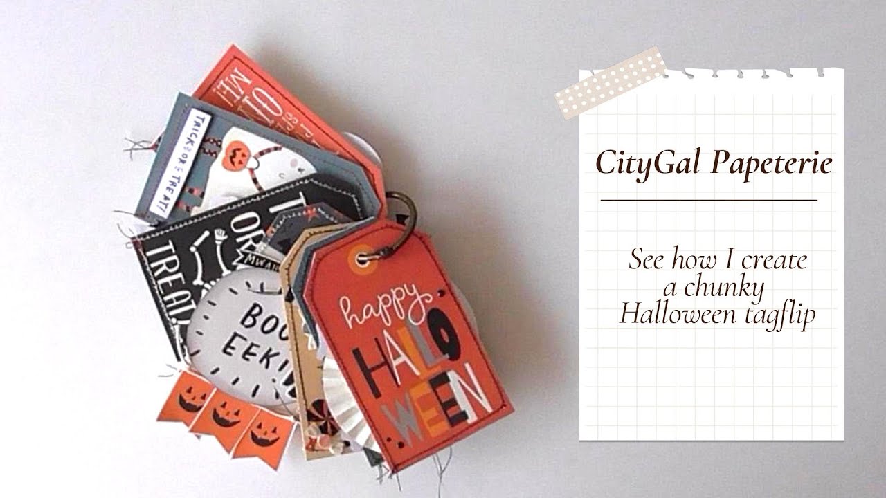 CityGal Papeterie - Halloween Series: Tagflip process