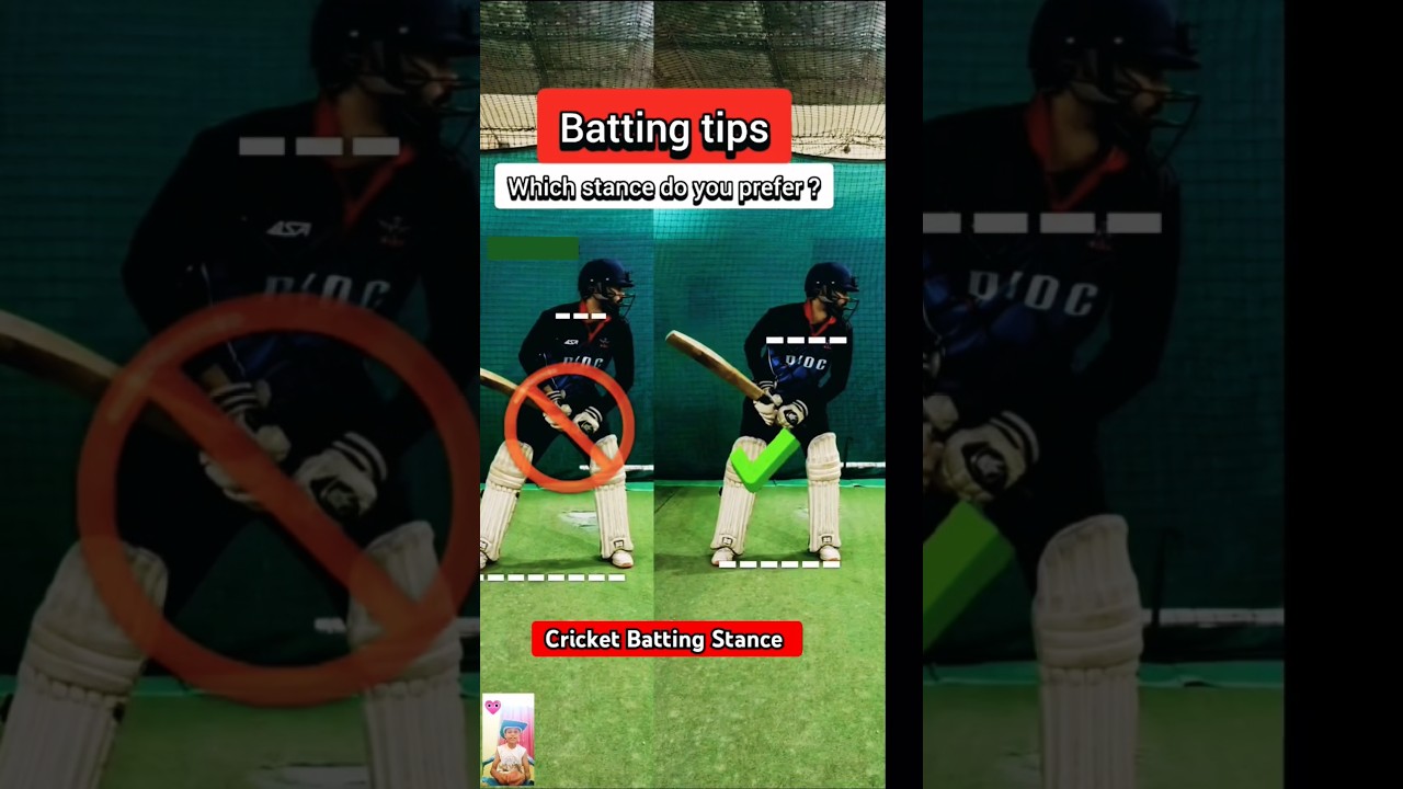Which Stance Do You Prefer ?💯 Batting Tips #shorts