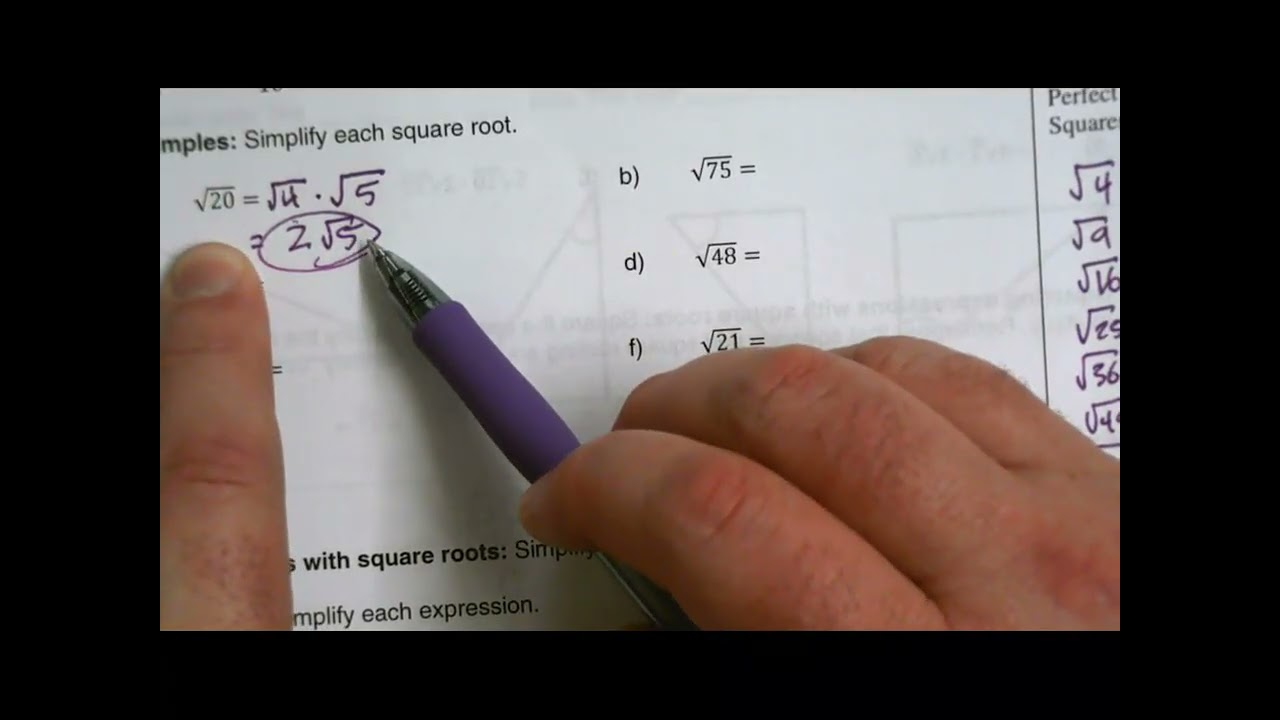 Ch4 Lesson 1: Square Roots