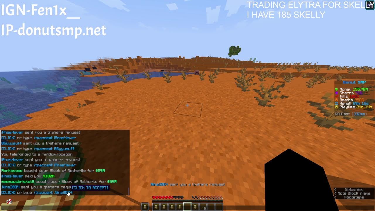 🔴LIVE BASE RATING AND TRADING IN DONUT SMP |Donutsmp
