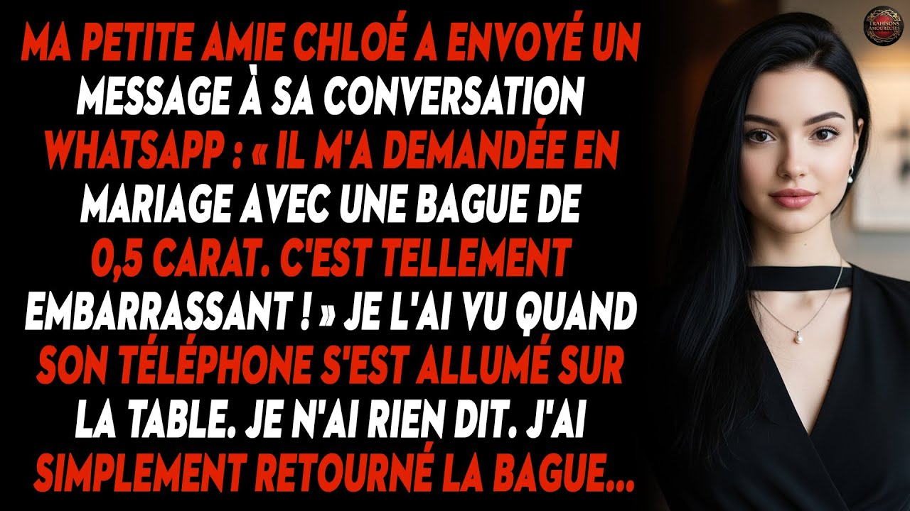Ma Petite Amie Chloé A Envoyé Un Message À Sa Conversation Whatsapp: « Il M'a Demandée En Mariage...