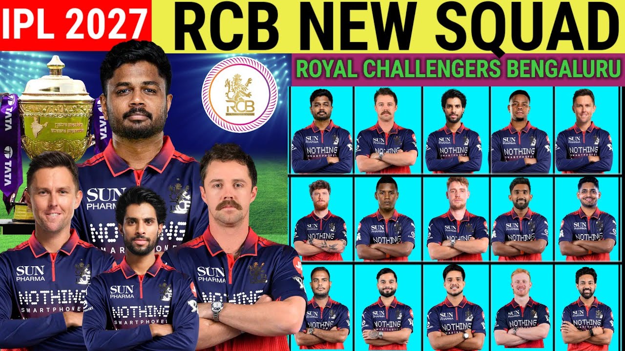 Royal Challengers Bengaluru New Squad Ipl 2027🚨RCB New Squad Ipl 2027 🔥IPL 2027 RCB New Squad