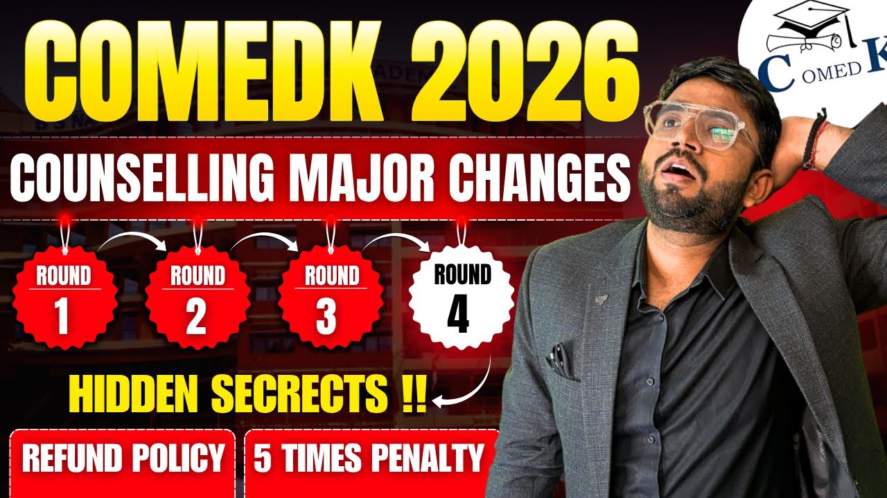 🚨 COMEDK 2026 Counselling Schedule & Rules 🔥 Round 1 to Round 4 + Bonus Round Explained