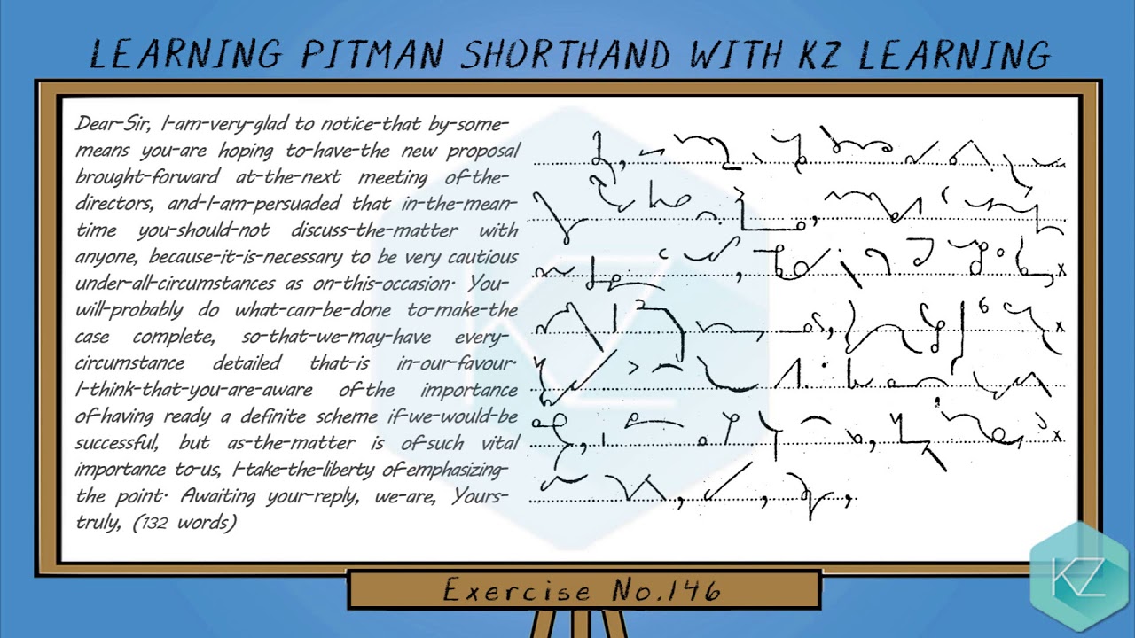 Exercise No.146 @ 70 WPM - Pitman Shorthand Dictation - KZ Learning