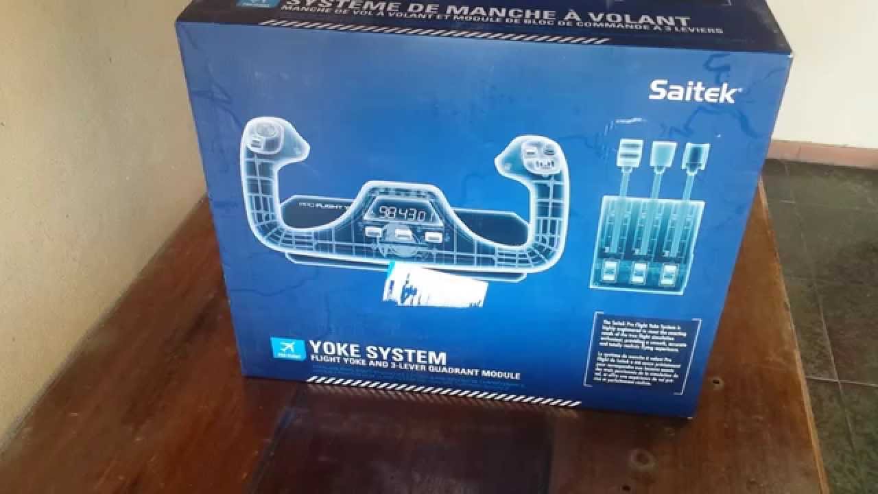 Unboxing Saitek Pro Flight Yoke System Português