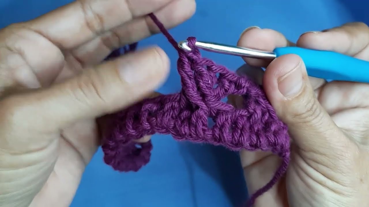 punto CELTA a crochet o ganchillo paso a paso