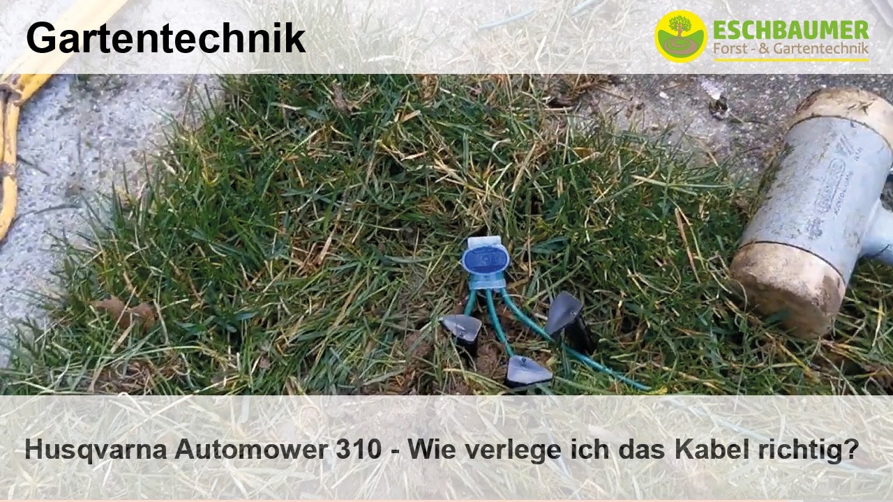 Husqvarna Automower 105 - Wie verlege ich das Kabel richtig, (Außenkabel und Suchkabel)?