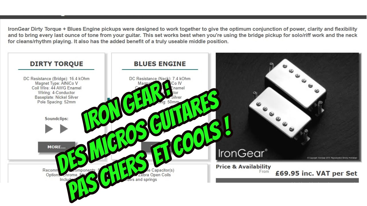 TEST : micros guitare IRON GEAR  