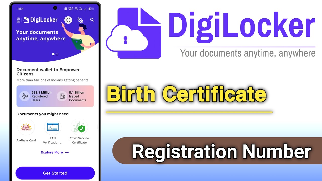 Digilocker Birth Certificate Registration Number