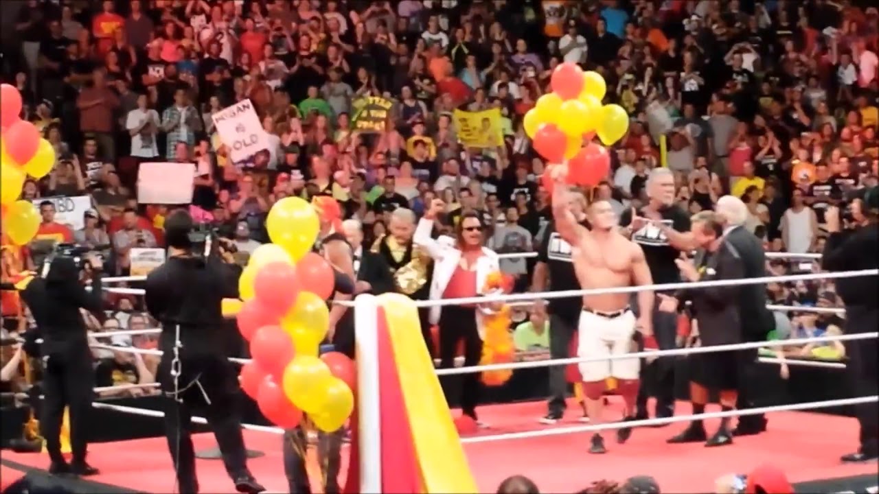 WWE RAW Aug 11, 2014 Portland Oregon Hulk Hogan Birthday