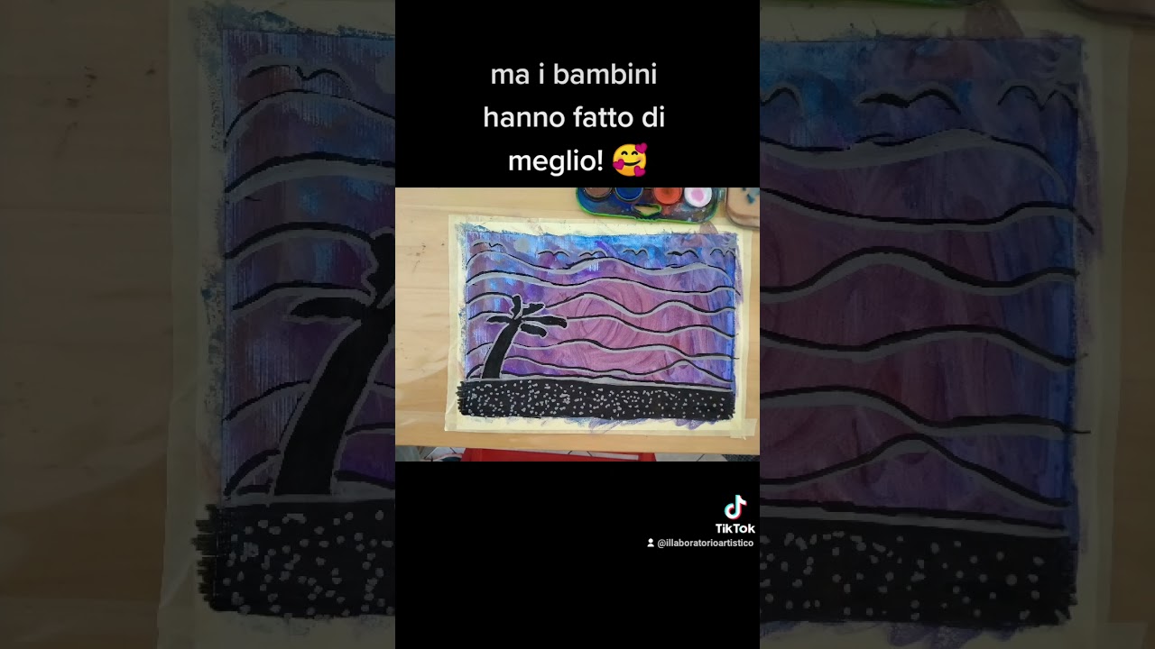Dipinti in controluce dei bambini al Laboratorio Artistico di Manta CN
