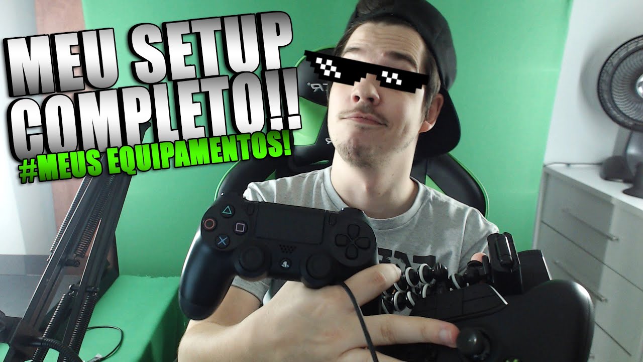 MOSTRANDO MEU SETUP COMPLETO - MEUS EQUIPAMENTOS DE GRAVAÇÃO!